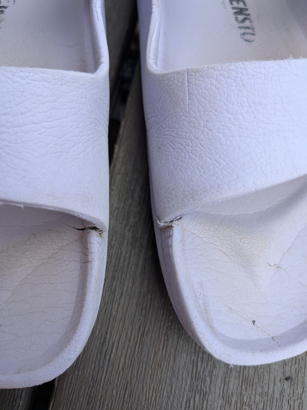 Birkenstock White Double-Buckle EVA Sandals - Picture 3 of 5